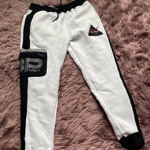 Chris browns black pyramid joggers for men